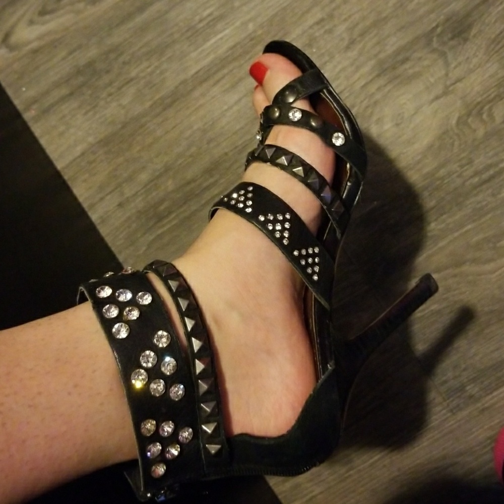 Rhinestone heels